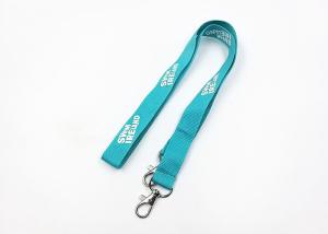 China Red Silkscreen Printing Single Custom Lanyards , Unlimited Print Id Neck Lanyard wholesale