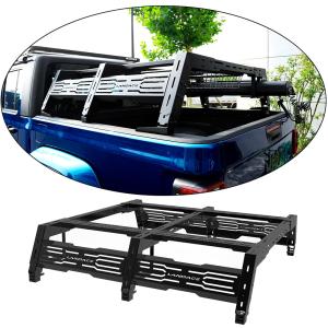 China Off Road 4X4 Aluminium Alloy Cargo Roll Bar Adjustable Roof Mount for Truck Bed Rack wholesale