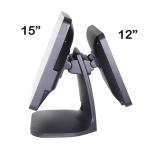 Black Color Dual Screen Retail Epos Systems Aluminium Alloy Housing For Small