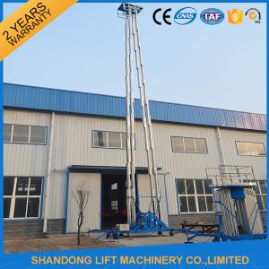 China Hydraulic Mobile Telescopic Ladder Aerial Work Platform Lift With 150kgs Loading 19m Height wholesale