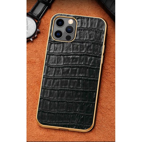 Shockproof Luxury Crocodile Skin Pattern Leather Phone Case for iPhone 12 13 14 Pro Max