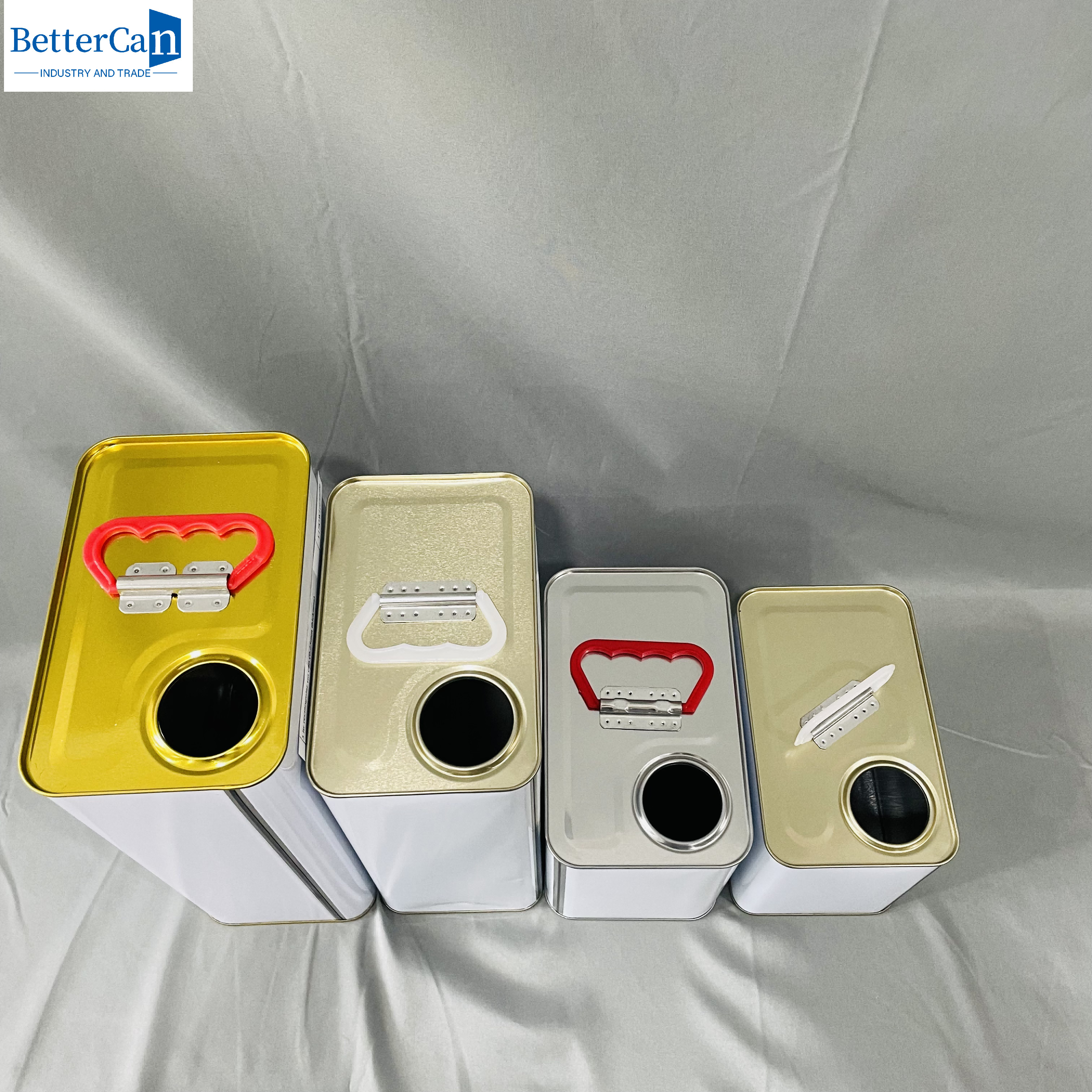 Round 4 Liter Plain Lever Lids 1 Gallon Paint Bucket Tin Packaging