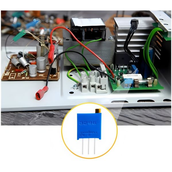 3296w Variable Resistor Top Adjustment Multi-turn Ceramic Fine Adjustment Potentiometer, 10k Precision Potentiometer