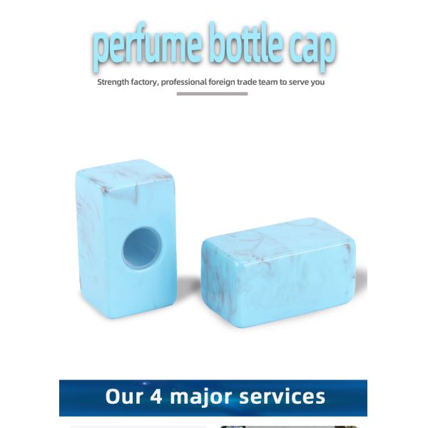 Blue Luxury Marble Perfume Bottle Cap 70g Custom Logo