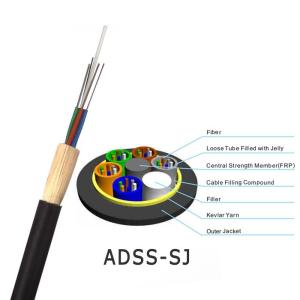 China AT Sheath 150m 200m Span ADSS Fiber Optic Cable 1KM wholesale