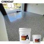 Transparent Polyaspartic Garage Coating Vibrant Color Adhesive To Concrete