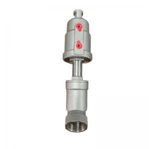 China NPT/BSPT/BSPP End Connection 1/2 Inch Ss Threaded Pneumatic Actuator Angle Seat Valve wholesale
