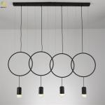 Acrylic Home/Hotel Metals Art Baking Paint Black LED Nordic Pendant Light