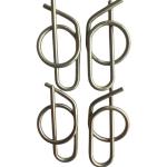 Universal Silver Stainless Steel Rue Clip Zinc 1/2" Clevis Pin for Jacobs Ladder