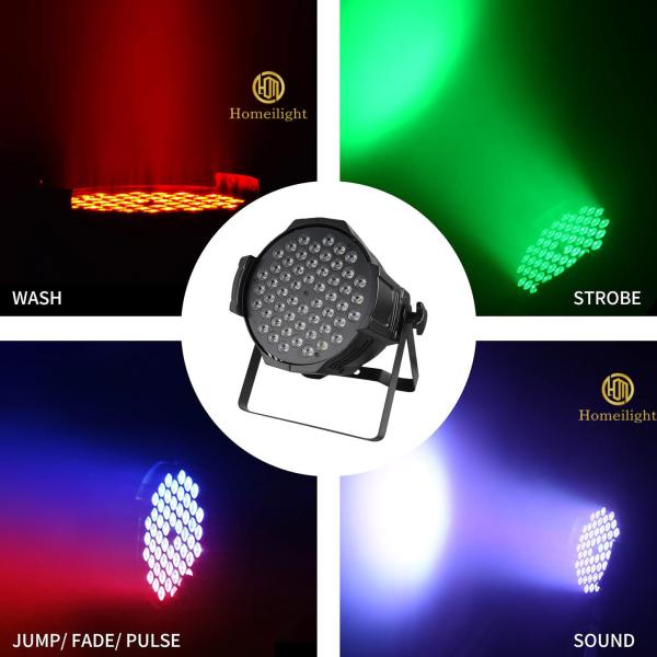Non Waterproof 54pcs 3W RGBW LED Par Can Lights For Wedding Event Disco Party