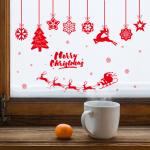 PVC 3D Christmas Wall Stickers Living Room Decoration Self Adhesive Easy To