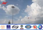 50m painting high mast pole sports center lighting with lifting system