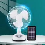 12Inch Electric Solar Rechargeable Table Fan For Living Room Floor Ventilation
