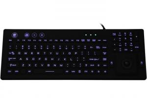 China Black Silicone Ultra Compact Keyboard , Pointing Ball Backlit Bluetooth Keyboard on sale