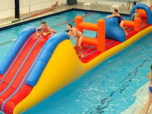 China 0.9mm PVC Inflatable Aqua Park Inflatable Water Obstacle Course For Kids wholesale