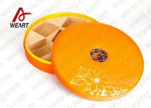China Large Round Storage Boxes With Lids , Two Pieces Flat Pack Cardboard Gift Boxes wholesale