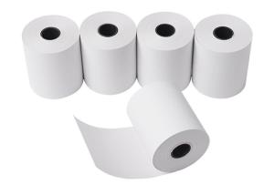 China 80x80x12mm 60gsm 26mmx33mm Plastic Core Thermal Cashier Paper Roll wholesale