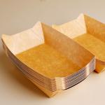 Customized LOGO Printed Eco Friendly Brown Kraft Paper Tableware 100ml-1000ml