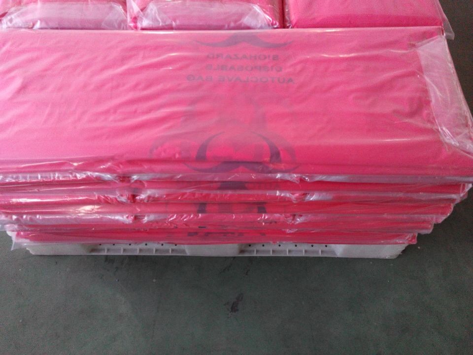 Heavy Duty Biohazard Waste Bag for Hospital Use, Biodegradable Autoclavable Biohazard Bag, Biohazard Garbage Bag manufac