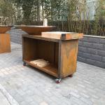 1330mm Corten Steel BBQ Grill CE Wood Burning Bbq Grill Camping