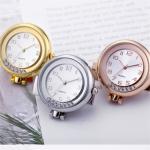 Silver Nurse Fob Watch Clip High-Quality Japanese Movement Diamond Reloj