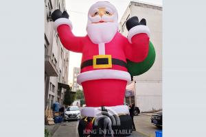 China Giant 33 Ft / 10M Inflatable Santa Outdoor Inflatable Christmas Decoration Blow Up Santa Claus wholesale