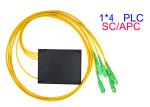1x4 Fiber Optic PLC Splitter , FTTH ABS PLC Splitter 3.0 1260nm To 1650nm
