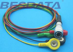 China TPU Material ECG Cables And Leadwires 4 Leads Colorized Cable Snap IEC wholesale