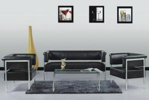 China Modern PU leather China reception office lounge sofa wholesale