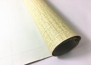 China Brown Texture Damask Peel And Stick Wallpaper Environmental PVC Material wholesale