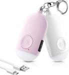 Flashlight Personal Alarm Siren Protection Safesound 130mAh Song USB Charging