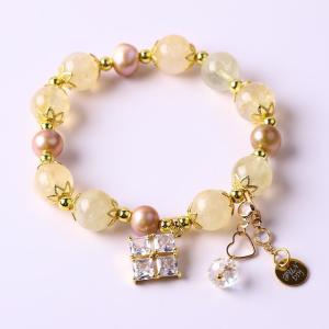China Customized 10mm Crystal Stone Stretch Bracelets With Healing Energy wholesale