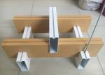 Wood Grain Color Aluminium Baffle Ceiling Metal Baffle Ceiling Linear Formed