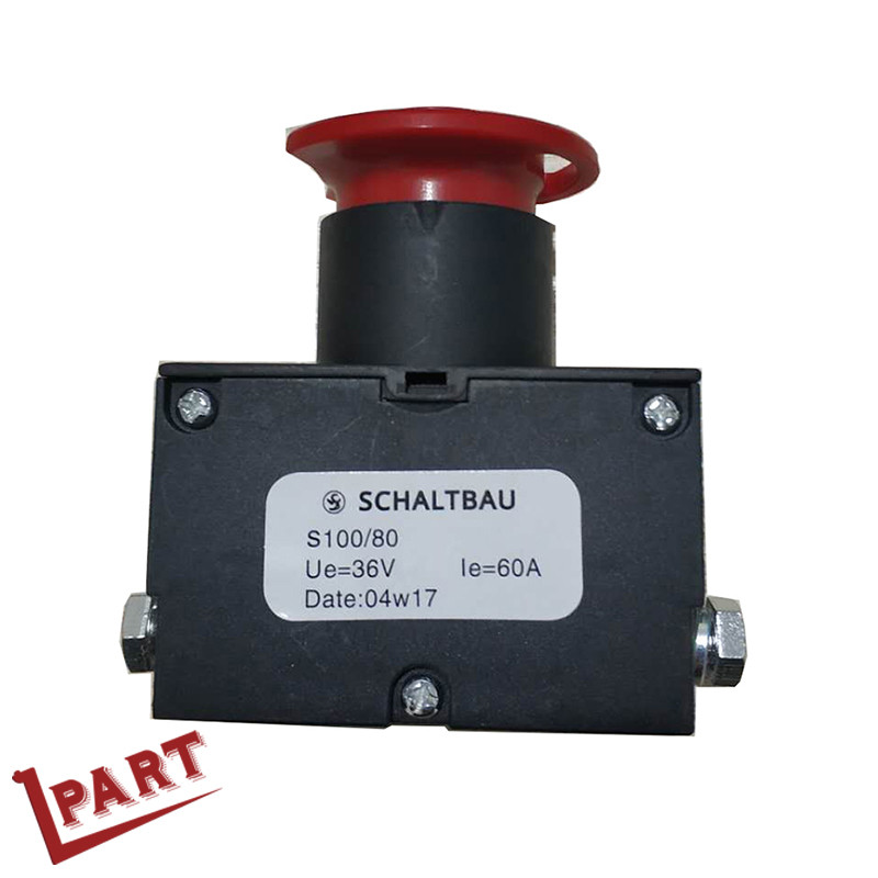 Forklift Pallet Truck Mushroom Type stop Emergency Push Button Switch S100 36V 60A