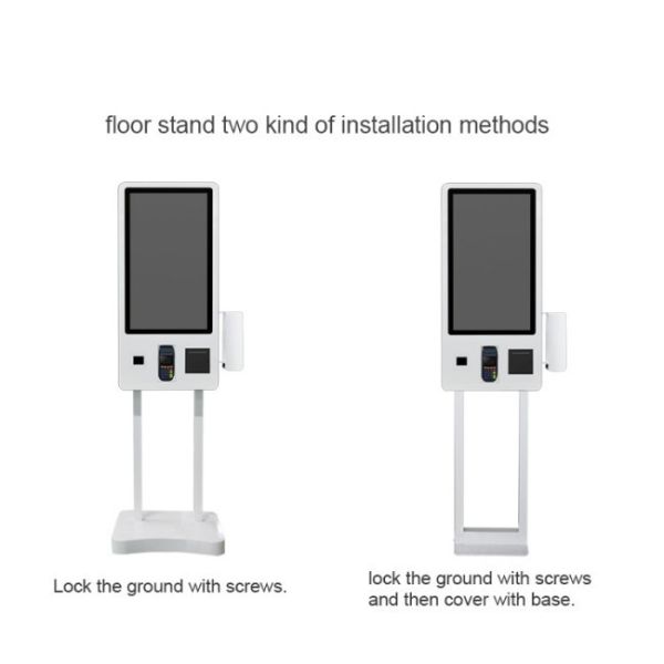 Smart Food Self Ordering Kiosk 32 Inch Android Touch Vertical Payment Supermarket Self Order Machine