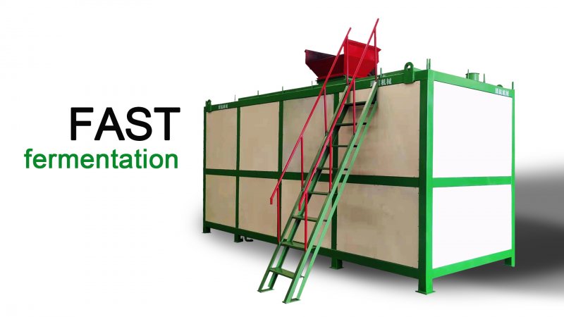 Compact Closed Horizontal Fermentation Tank Fertiliser Equipment