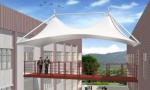 Architectural Outdoor Landscape Canopy Shade Awning PVC Fabric Sail Membrane