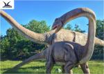Playground Exhibition Twins Dinosaur Lawn Decorations For Theme Park