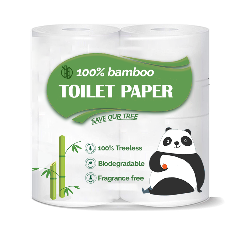 Customizable Size High Quality Virgin Bamboo Pulp Material Ultra-Soft Big Roll Toilet Tissues