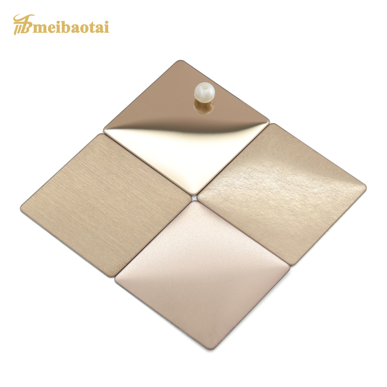ASTM 304 Stainless Steel Sheet PVD Rose Gold 8k Brushed 1219x2438mm