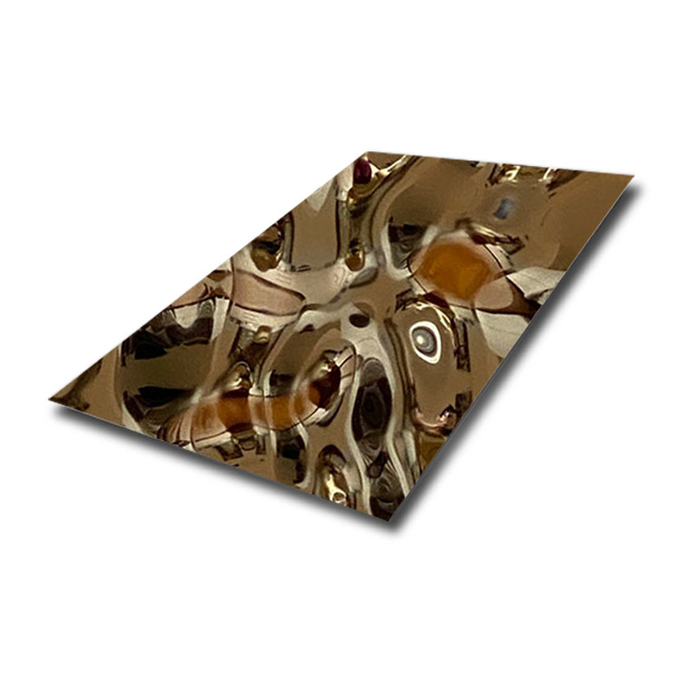 Custom Pvd Large Medium Small Water Ripple Stainless Steel Sheet Hammered Decorative