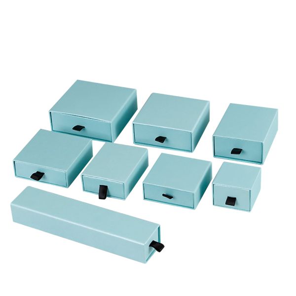Handmade Sliding Paper Drawer Boxes Eco Friendly Jewelry Packaging Boxes With Handle
