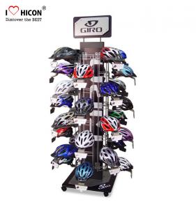 China Attract Shoppers Flooring Display Stands Helmet Display Rack Custom Motorcycle Helmet Stand Metal wholesale