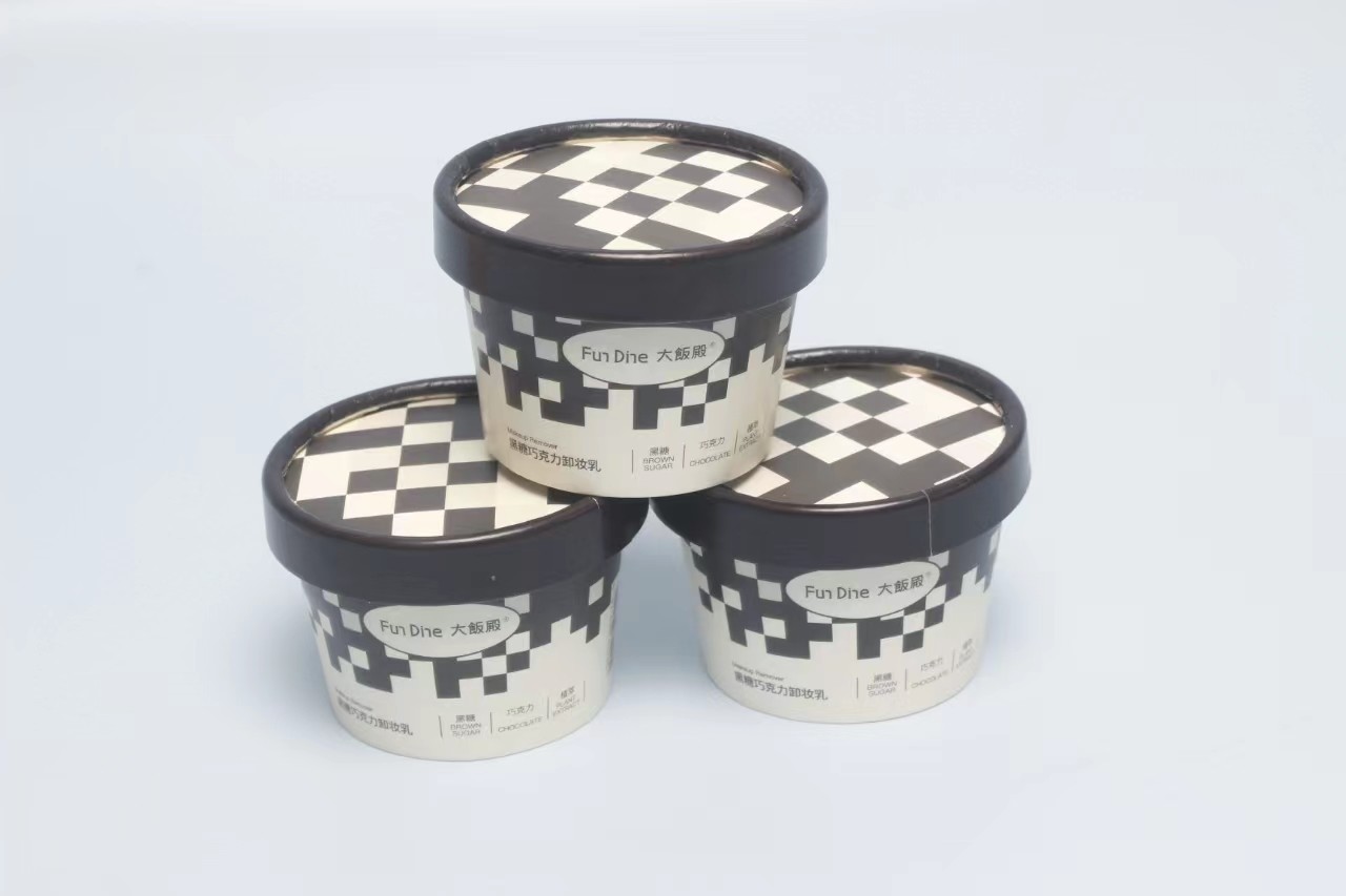 85ml Ice cream paper cup disposable ice cream paper bowls yoghurt paper cup and ice cream paper bowls packaging box