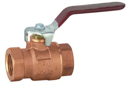 Bronze Valve Casting Half Inch Two Piece Inline Lever NPT Female C83600 C84400 ball valve