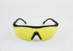 Yellow Mirrored Safety Glasses , Ultraviolet Protection Glasses Durable Flexible