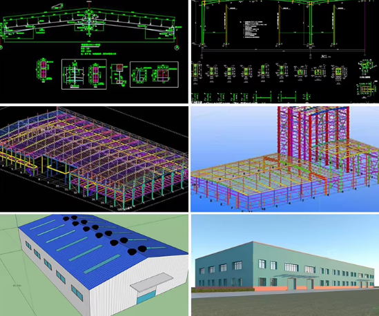 Prefabricated Wide Span Modular Steel Structures Building Metal Construction Projects