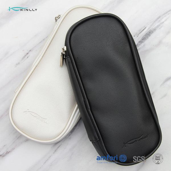 Black White Poly Bag PU ODM Makeup Brush Bag