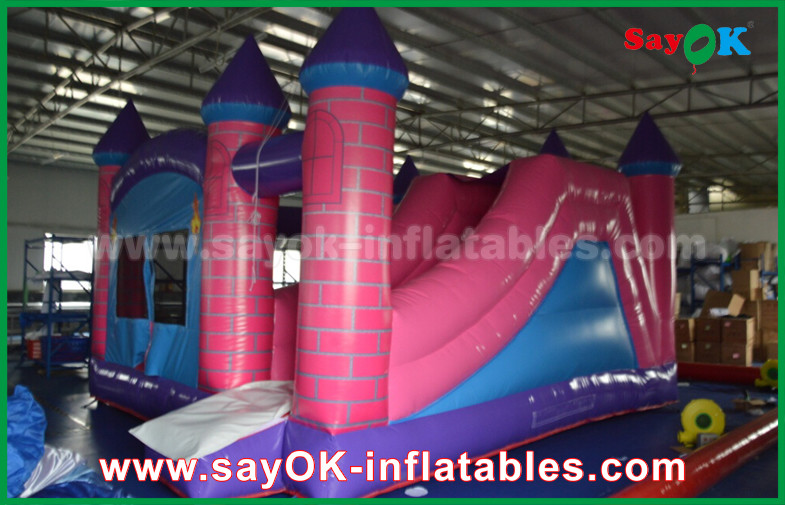 Inflatable Bouncy Slides 0.55mm PVC Inflatable Bouncer Dream Princess Castle Trampoline