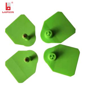 China Visiual tpu 50mm Green Tamperproof Animal Ear Tag For Livestock wholesale